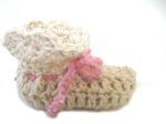 KSS Natural Cotton Crocheted Booties (3-6 Months)
