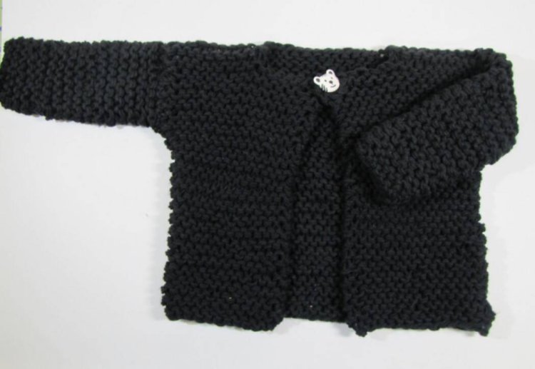 KSS Heavy Black Kids Sweater/Cardigan (4-5 Years) SW-750 - Click Image to Close