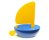 Playsam Sailboat 80mm Blue & Yellow