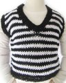 KSS Traditional Black/White Sweater Vest (2 - 3 Years) SW-104