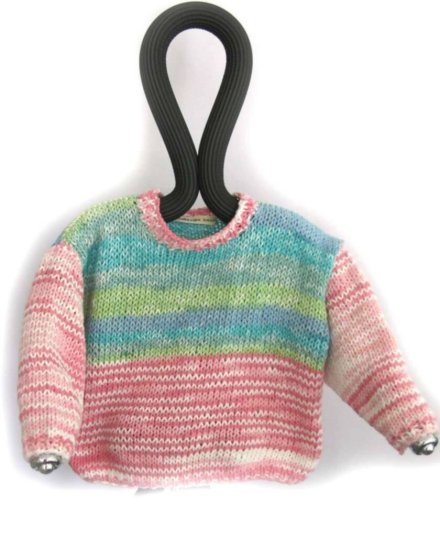 KSS Pink and Green Cotton Sweater 4-5 Years - Click Image to Close