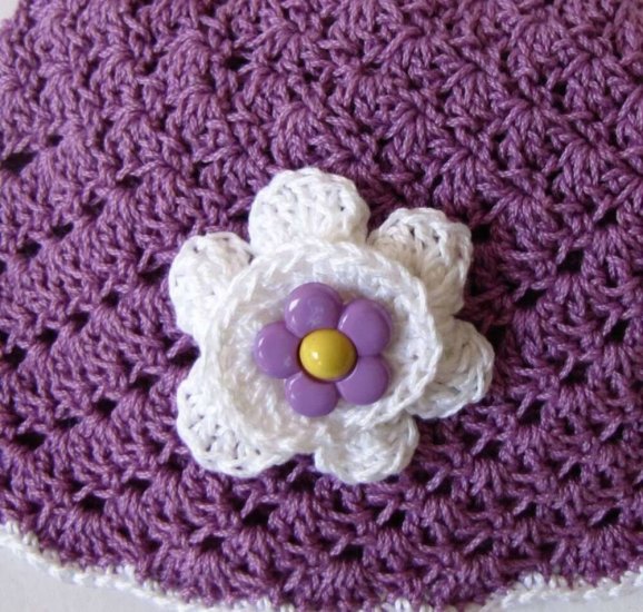 KSS Purple Handmade Cotton Cap Size 17