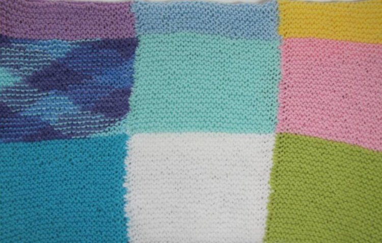 KSS Large Pastel Squares Baby Blanket Newborn and up BB-120 - Click Image to Close