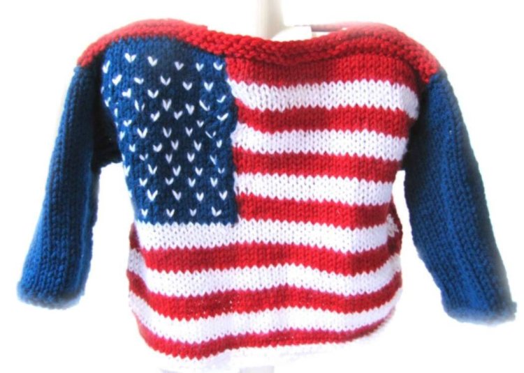 KSS Red, Blue and White Pullover US Flag Sweater (3-4 Years)