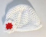 KSS White Cotton Knitted Cap 13-15" (Baby) HA-771