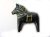 Wooden Dalahorse 2" Black with Gold