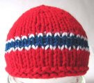 KSS Red Heavy Beanie with Norwegian Colors 15-17 inch (6-24 Months) 334