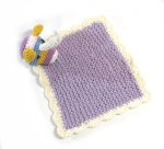 KSS Knitted Unicorn Cotton Blankie/Lovey 8x8 Inches