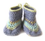 KSS Cotton Crocheted Grey Baby Booties (6 - 9 Months) BO-053