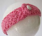 KSS Pink Crocheted Cotton Headband up to 17" 0 - 24 Months