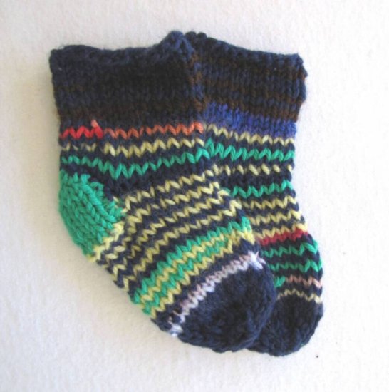 KSS Striped Multicolor Knitted Socks (6-9 Months) - Click Image to Close