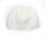KSS White Crocheted Cap 13" (Newborn) HA-629