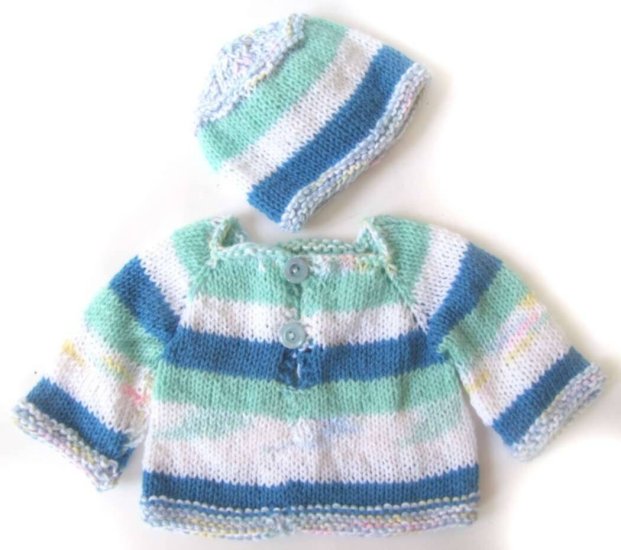 KSS Pastel Colored Cotton Sweater and Hat Set (2 Years) [KSS-SW-183-EB ...
