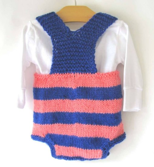 KSS Striped Baby Romper with a T-shirt (12 Months) PA-038 - Click Image to Close