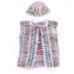 KSS Crocheted Sweater Vest Granny Style and Hat (2-3 years)
