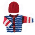 KSS Red, White and Blue Knitted Sweater/Jacket (24 Months)