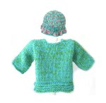 KSS Heavy Blue/Green Colored Handmade Sweater (9 Months) SW-717