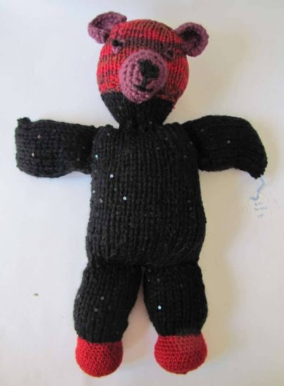 KSS Large Knitted Black Teddy Bear 19