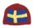 KSS Dark Red Beanie with a Swedish Flag 15" (6-12 Months)