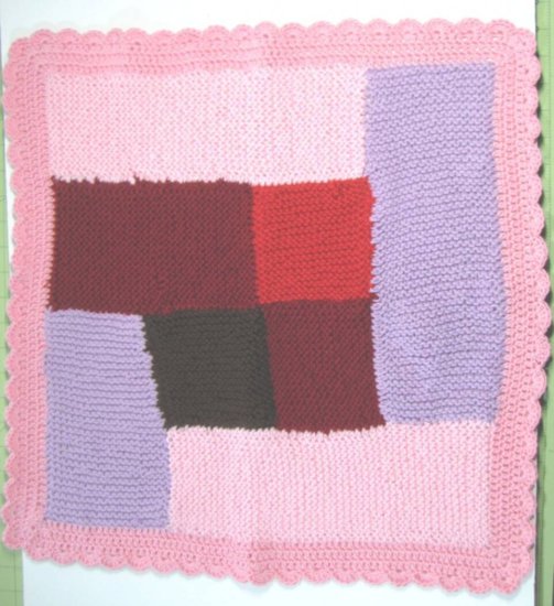 KSS Pink/Red Baby Blanket 24"x24" Newborn and up - Click Image to Close