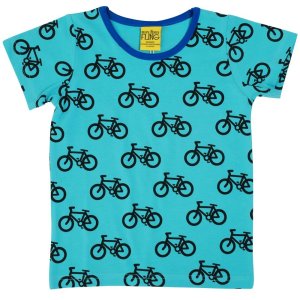 DUNS Organic Cotton "Bike Turquoise" Short Sleeve Top (4-6 Years)