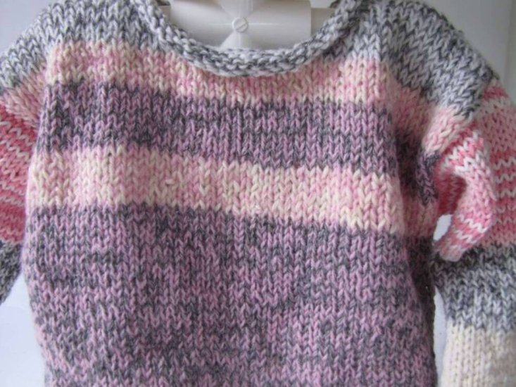 KSS Pink, Grey and Silver Tweed Sweater and Hat 3-4 Years - Click Image to Close