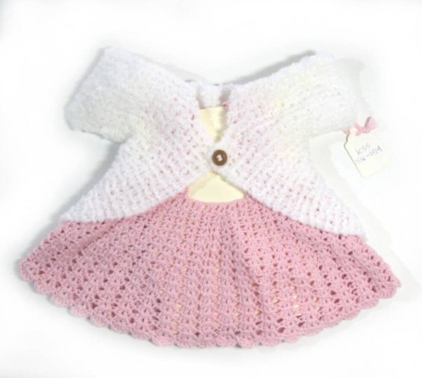 KSS Baby Crocheted Pink Cotton Suspender Dress 3 Months