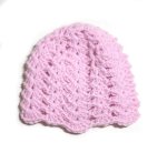 KSS Pink Lacy Cotton Beanie 13" (3-6 Months) HA-822