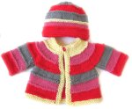 KSS Striped Sweater/Jacket with a Hat 6 Months