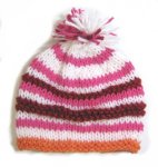 KSS Knitted Hat with Yarn Pom Pom 12 - 13" (0 -12 Months)