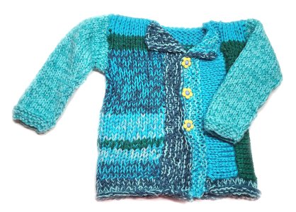 KSS Soft Teal/Blue/Green Pullover Sweater (6 Years) SW-1105