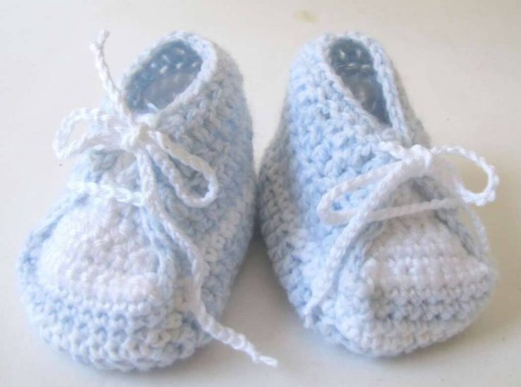 KSS Light Blue Sneaker Booties (3 - 6 Months) - Click Image to Close