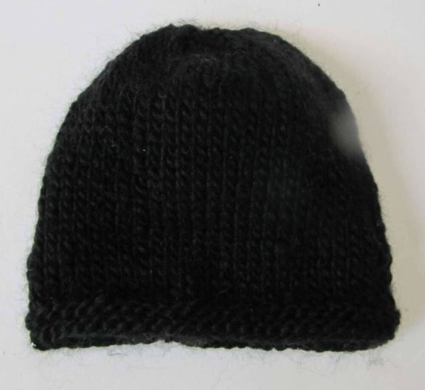 KSS Black Baby Beanie 12 - 14" (3 - 6 Months) - Click Image to Close