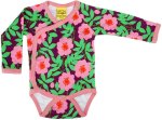 DUNS Organic Cotton Pink Flower Long Sleeve Onesie (18-24M)