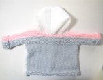 KSS White/Pink Hooded Sweater/Jacket (12 Months) SW-890