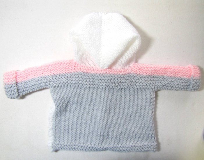KSS White/Pink Hooded Sweater/Jacket (12 Months) SW-890