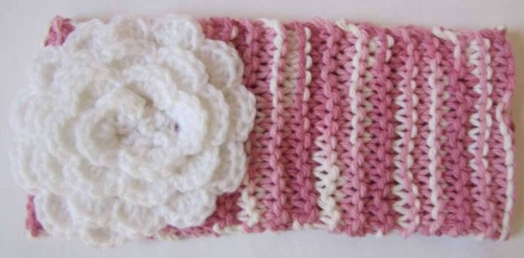 KSS Pink Knitted Cotton Headband 15-18" (1-3 Years) - Click Image to Close