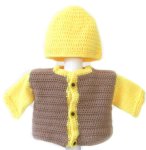 KSS Very Soft Sweater/Jacket and Cap set (3 Months) SW-423