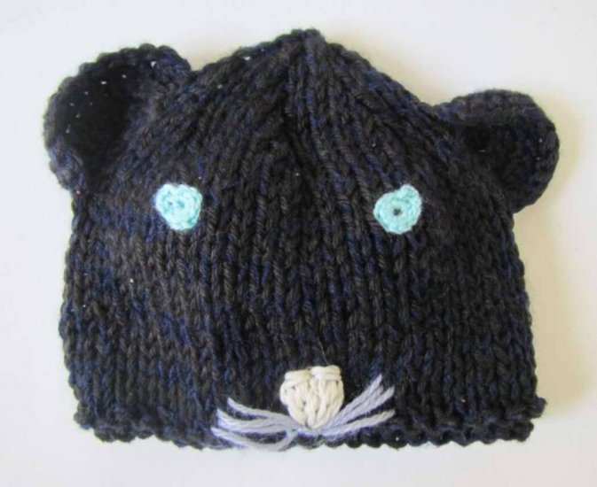 KSS Black Cat Beanie13 - 15" (3 - 6 Months) - Click Image to Close