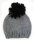 KSS Grey Hat with Black Pom Pom 12 - 14" (0 -6 Months)