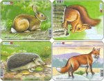 Larsen Four Small Animal Puzzles 5 pcs each 040802