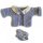 KSS Grey Soft Collar Sweater/Cardigan & Booties (3 Months)