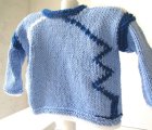 KSS Blue and White Pullover Sweater (3-4 Years)