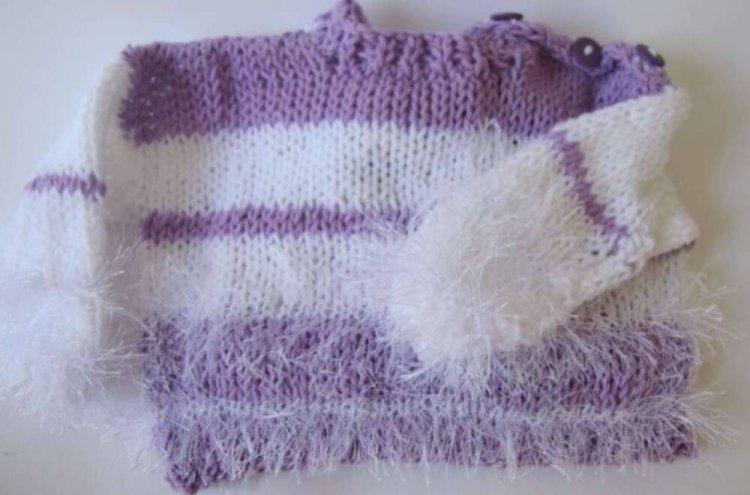 KSS Purple Cotton Sweater and Headband Set (18 Months) - Click Image to Close