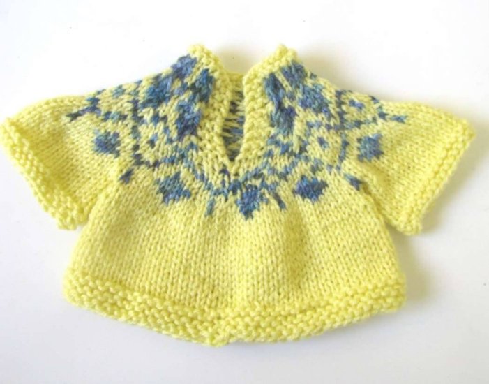 KSS Yellow Fair Isle Sweater/Cardigan (6 - 9 Months) - Click Image to Close