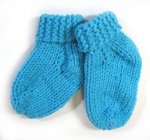 KSS Handmade Turquoise Socks 6 Months KSS-BO-110