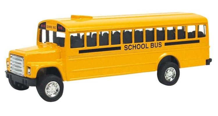 Classic Die-cast 4" School Bus Pull-back DCB - Click Image to Close