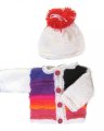 KSS Bold Sweater/Cardigan with a Hat Newborn - 3 Months