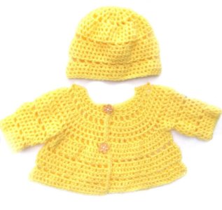 KSS Yellow Sweater/Jacket with a Hat 9 Months