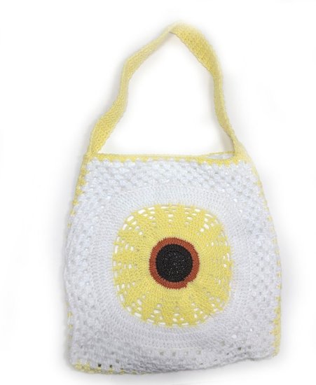 KSS Handmade Kids/Adults Lined Granny Square Crochet Shoulder Bag TO-100